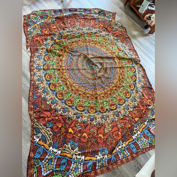 Grateful Dead Bear Vibrations 3D Tapestry Art Wall Hanging Sheet Hippie Head - Picture 2 of 9